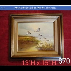 vintage antique signed painting-circa 1960's